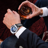 2019 New Agelocer Luxury Brand Blue Automatic Watches Men Moon