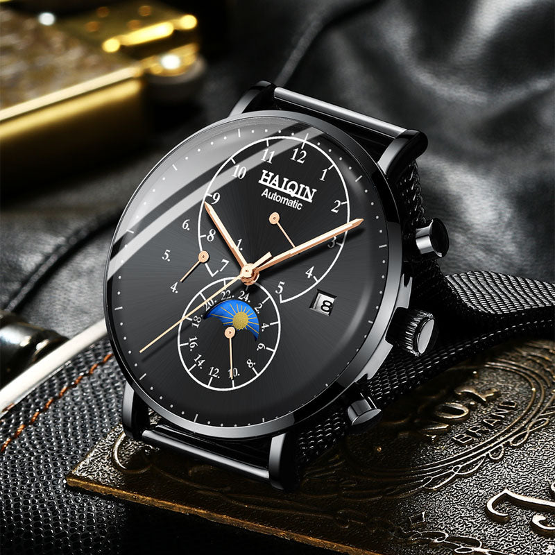 HAIQIN Men's watches automatic mechanical Gold