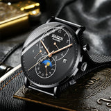 HAIQIN Men's watches automatic mechanical Gold