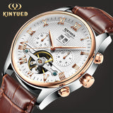 KINYUED Skeleton Tourbillon Mechanical Watch Men 2019