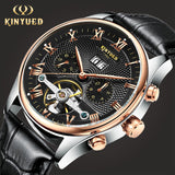 KINYUED Skeleton Tourbillon Mechanical Watch Men 2019
