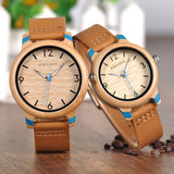 BOBO BIRD Lovers' Bamboo Watches Relogio Feminino Analog Quartz Casual