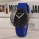 BOBO BIRD Wood Women Watches Silicone