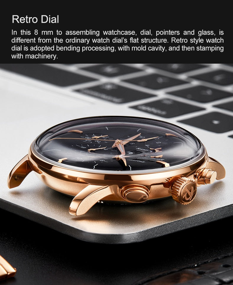 Reef Tiger/RT 2019 Top Luxury Watch Mens Blue Dial Multi