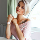 Watch Fashion Casual Women Top Brand Pink Genuine Leather
