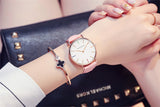 Watch Fashion Casual Women Top Brand Pink Genuine Leather