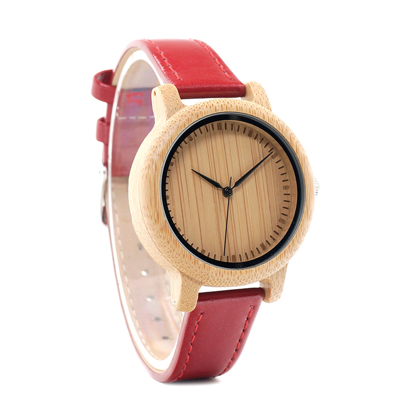 BOBO BIRD WJ09 Simple Style Bamboo Women Watch