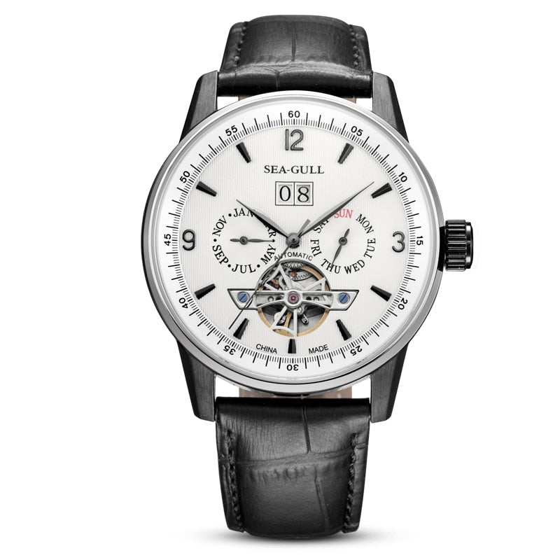 Genuine Leather Waterproof Watch with Rome Digital Business for Various Occasions