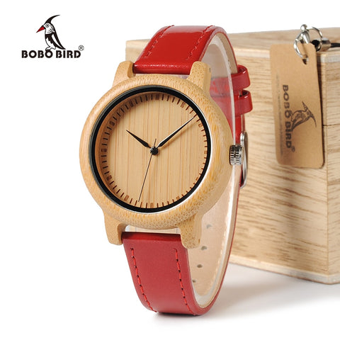 BOBO BIRD WJ09 Simple Style Bamboo Women Watch