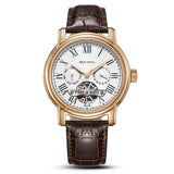 Genuine Leather Waterproof Watch with Rome Digital Business for Various Occasions