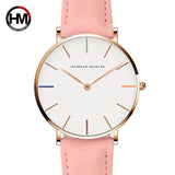 Watch Fashion Casual Women Top Brand Pink Genuine Leather