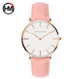 Watch Fashion Casual Women Top Brand Pink Genuine Leather