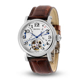 Genuine Leather Waterproof Watch with Rome Digital Business for Various Occasions