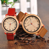 BOBO BIRD Lovers' Bamboo Watches Relogio Feminino Analog Quartz Casual