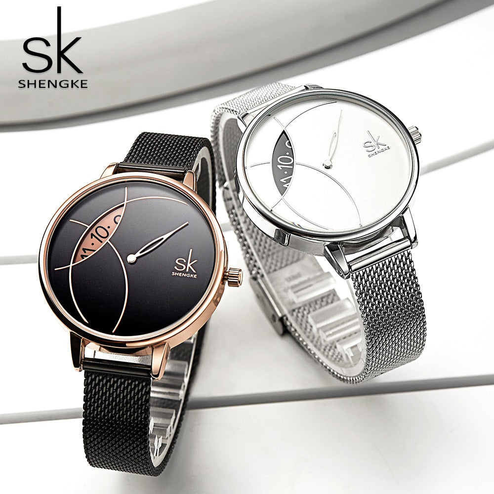 Women Fashion Watch Creative Stainless Steel