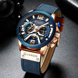 Curren Mens Watches Top Brand Luxury Chronograph Waterproof