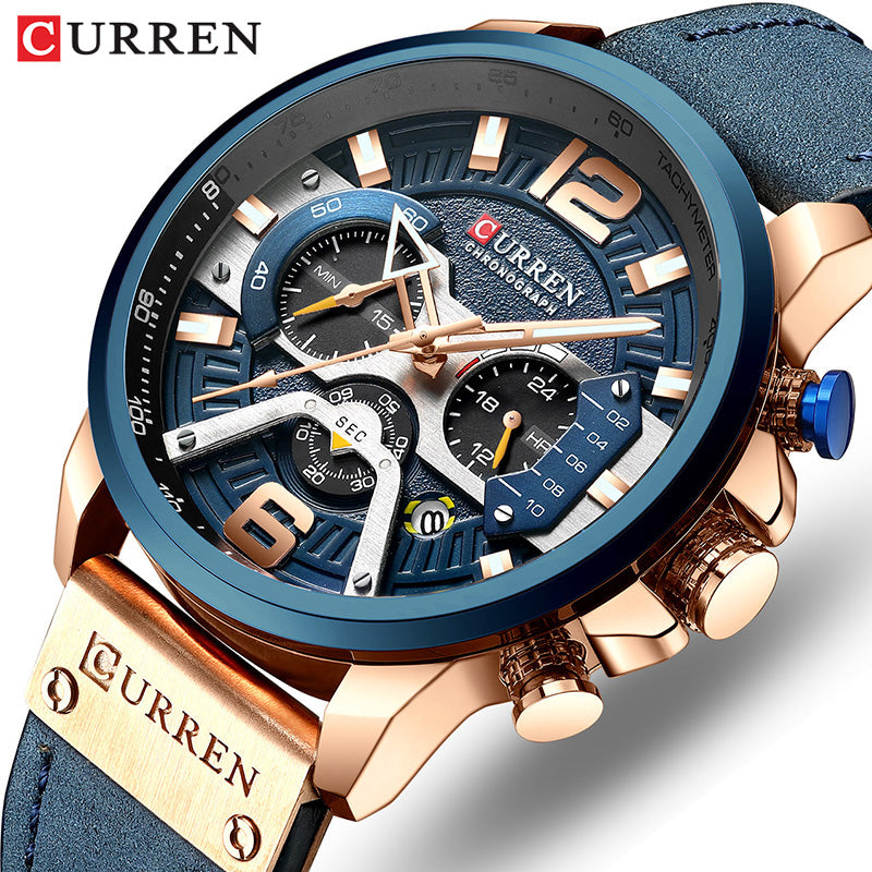 CURREN Luxury Brand Men Analog Leather Sports Watches