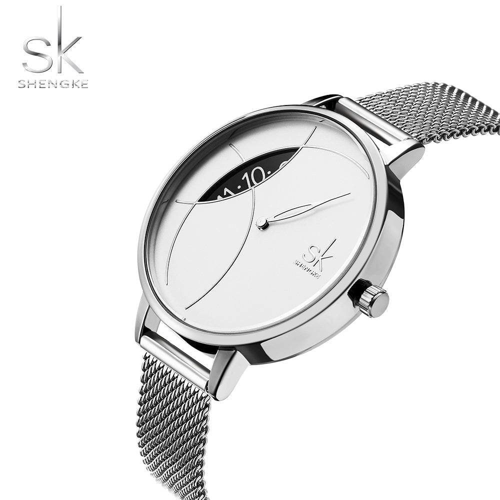 Women Fashion Watch Creative Stainless Steel