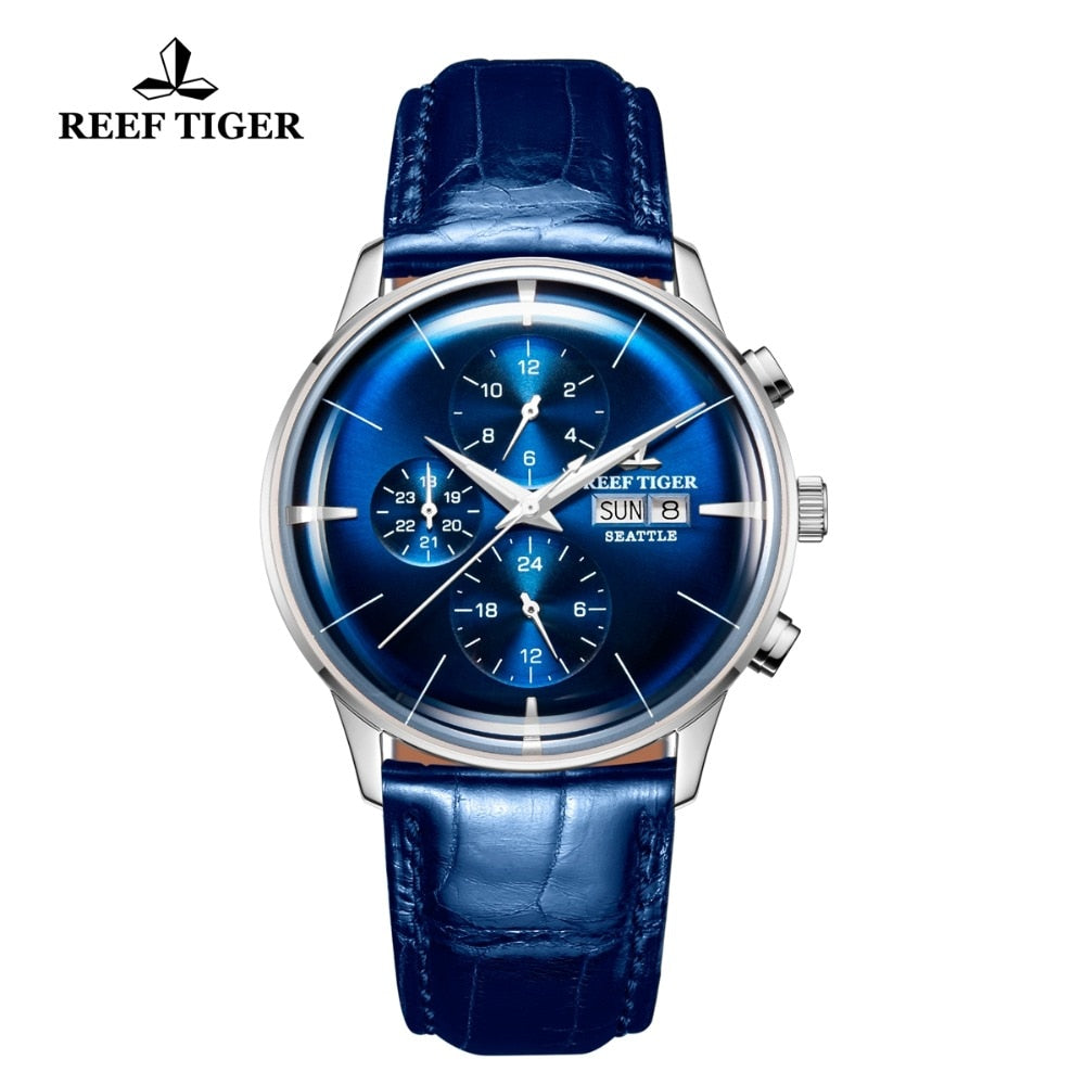 Reef Tiger/RT 2019 Top Luxury Watch Mens Blue Dial Multi