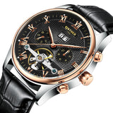 KINYUED Skeleton Tourbillon Mechanical Watch Men 2019